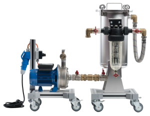 Mobilní zařízení pro proplach a filtraci otopných soustav